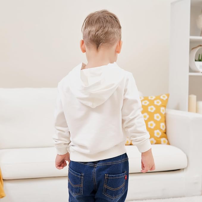 Baby Kids Boy Girl Solid Casual Pocket Hoodie Sweatershirt Long Sleeve Pullover - Image 3