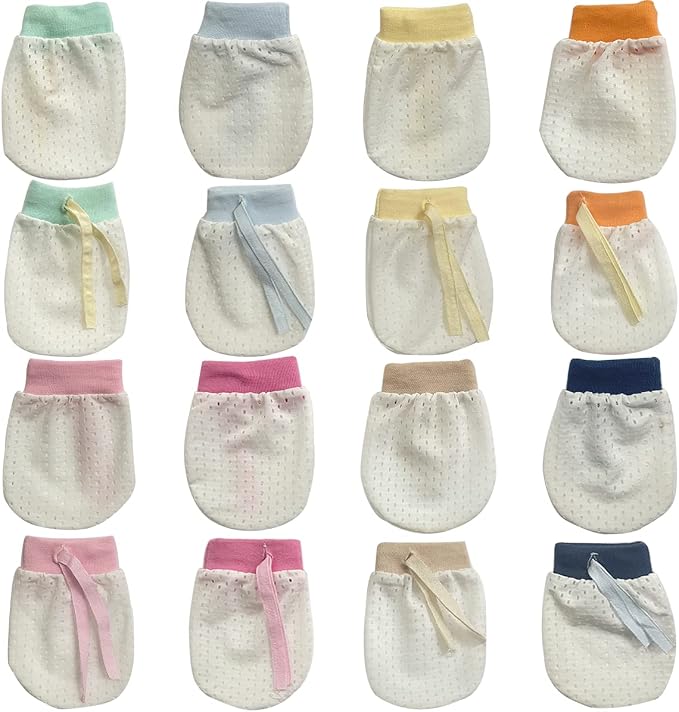 Cute Boys Girls Cotton No Scratch Gloves Drawstring Adjustable Mittens - Image 7