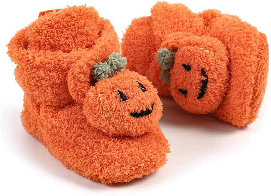 Baby Booties Cozy Fleece Slippers Soft Baby Shoes by GDSDYM