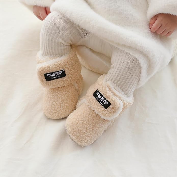 Ohwawadi Infant Baby Boots Boys Girls Cozy Fleece Slippers Snow Boots Winter - Image 2
