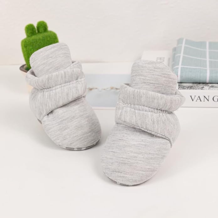 ohsofy Newborn Baby Cotton Booties Stay On Slipper Winter Warm Soft Shoes - Image 6