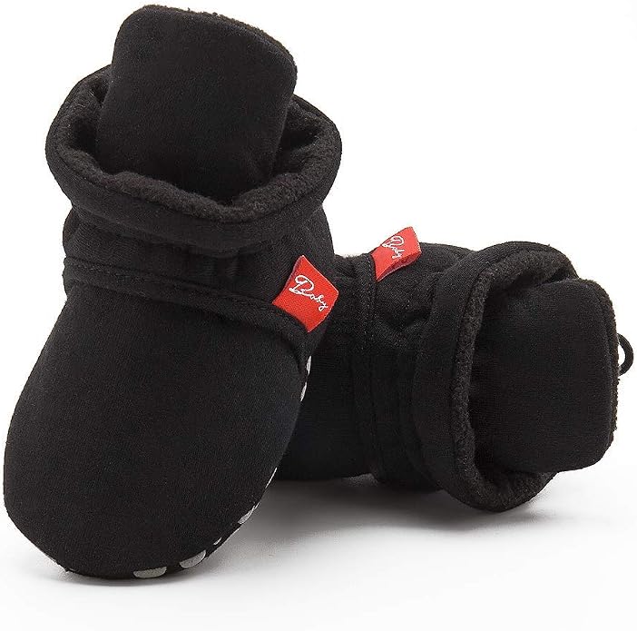 Babelvit Newborn Baby Boy Girl Soft Fleece Booties Stay On Infant Slippers - Image 6