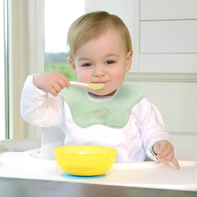 Zainpe 6Pcs 360° Rotate Baby Bibs Waterproof Snap Cotton Baby Bib Absorbent - Image 6