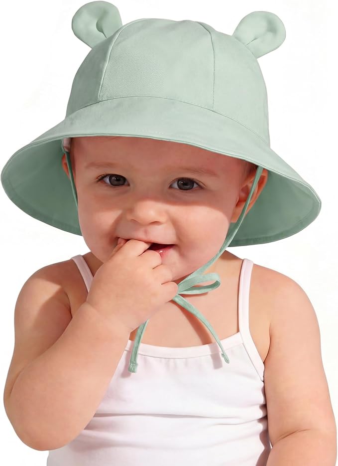 Zando Wide Brim Baby Sun Bucket Hat 0-4T UPF 50+ by ZANDO