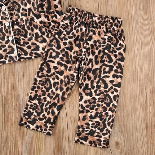 Kids Baby Girl Boy Satin Pajamas Set Button Down Sleep Shirt Top+Long Pants - Image 5