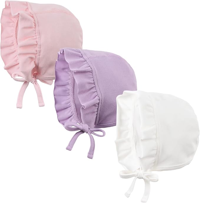 Lovely Baby Girl Hospital Hat Soft Cotton Newborn Beanie Winter Baby Hats by Bamery