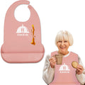 Silicone Adult Bibs with Crumb Catcher, Washable and Adjustable Adult Bibs by EpoBob