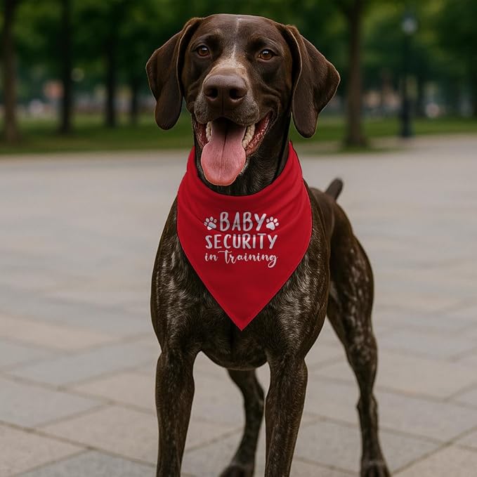 Baby Security in Training Dog Bandana, Dogs Pregnancy Announcement Bandana - Image 5