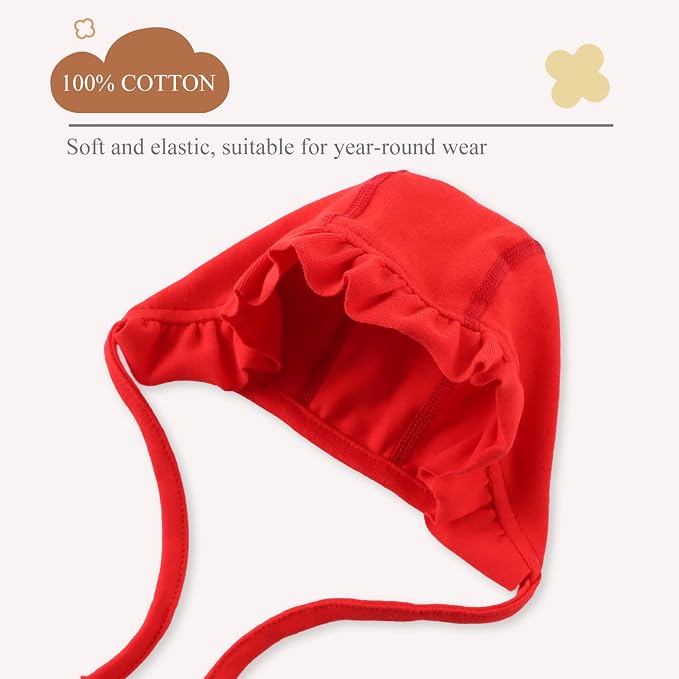 Lovely Baby Girl Hospital Hat Soft Cotton Newborn Beanie Winter Baby Hats - Image 2