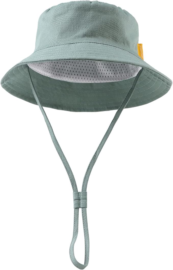 JANGANNSA Cotton Baby Sun Hat Infant Toddler Boys Girls Bucket Hats Summer Sun - Image 2