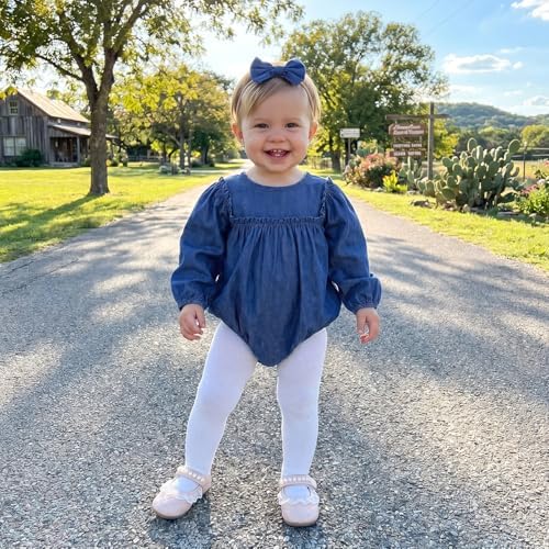 Baby Girl Denim Outfit Button Romper Jean Jumpsuit Shorts Overalls Toddler - Image 4