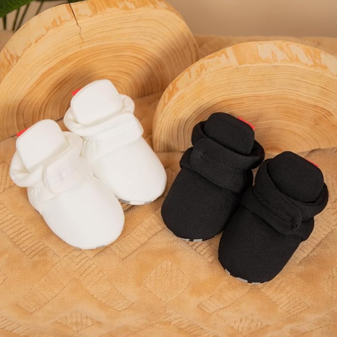Sawimlgy Newborn Infant Baby Girl Boy Cotton Booties Stay On Sock Slippers Soft - Image 3
