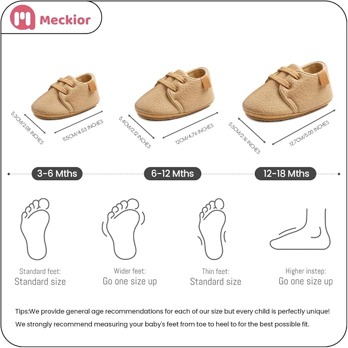 Meckior Baby Booties Newborn Infant Unisex Baby Girls Boys Velvet Rubber - Image 6