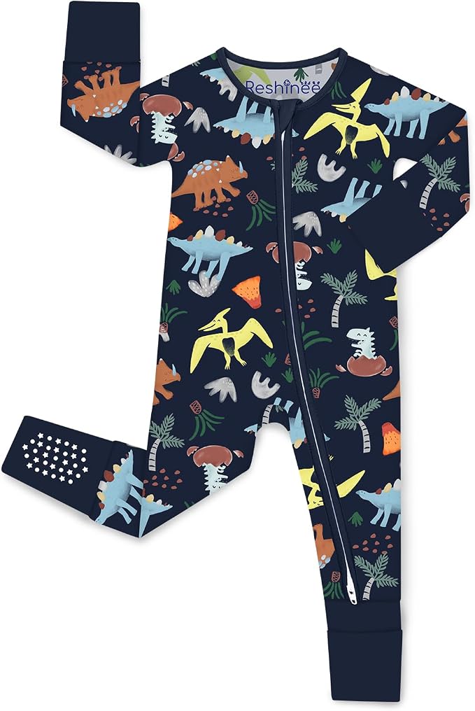 babee Reshinee Bamboo Viscose Baby Footie Pajama, Zipper Sleeper Boys Girls by babeeReshinee