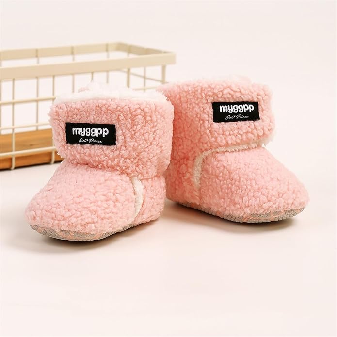 Ohwawadi Infant Baby Boots Boys Girls Cozy Fleece Slippers Snow Boots Winter - Image 7