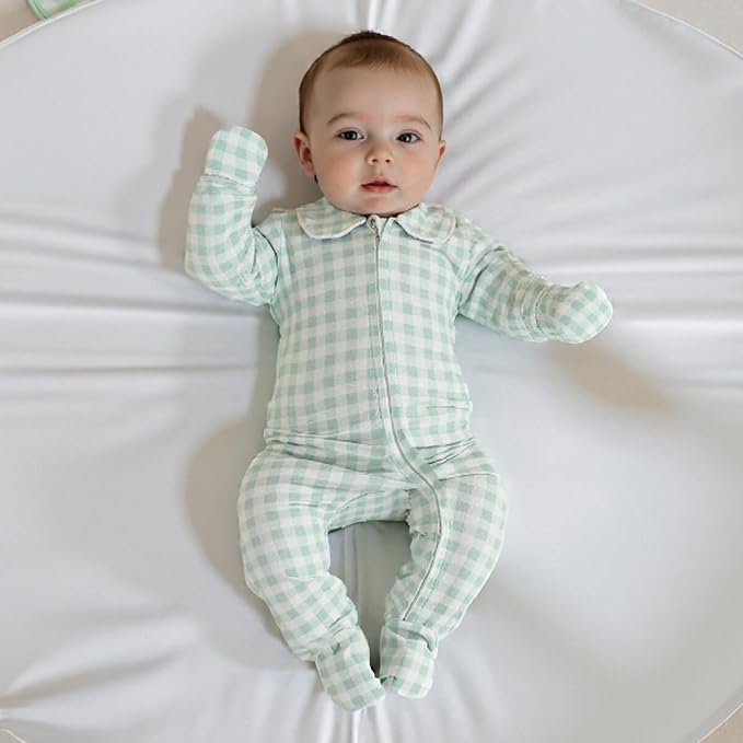 Seyurigaoka Newborn Baby Boy Girl Romper Long Sleeve Zipper Jumpsuit - Image 2