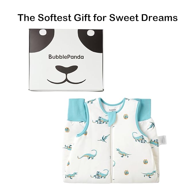 BubblePanda Rayon Made from Bamboo Toddler Sleep Sack with Feet 6-12 Months 1.0 Tog Ultra Soft Toddler Sleeping Sack Baby Sleep Bag Walker Quilted Wearable Blanket with Legs 2-Way Zipper Lightweight