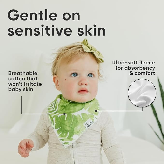 Copper Pearl Baby Bibs 4 Pack, Printed Bandana Drool Bibs - Image 4
