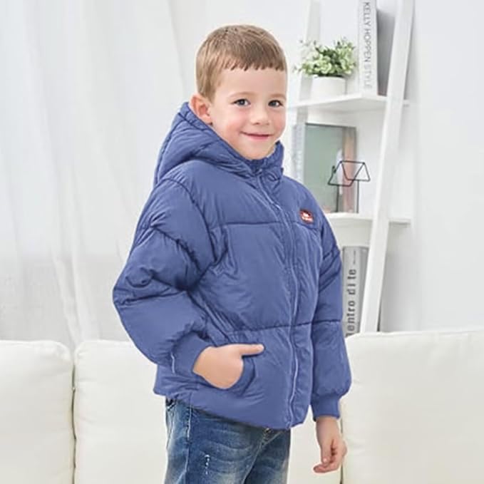 Baby Winter Coats Toddler Hooded Jackets Cotton Warm Lined Puffer Outerwear - Image 3