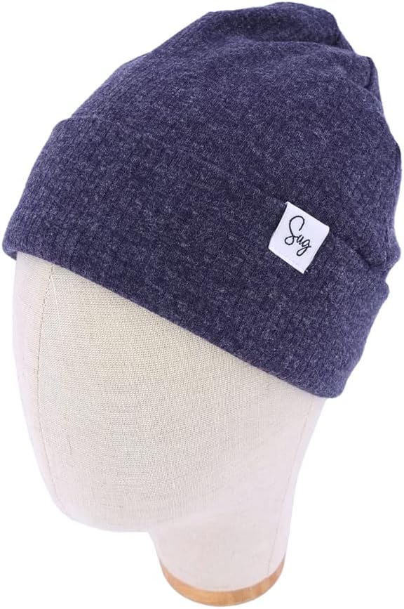 Jersey Beanie Hat for Newborn Baby Boys Girls Silky Satin Lined Hats Bonnet - Image 2
