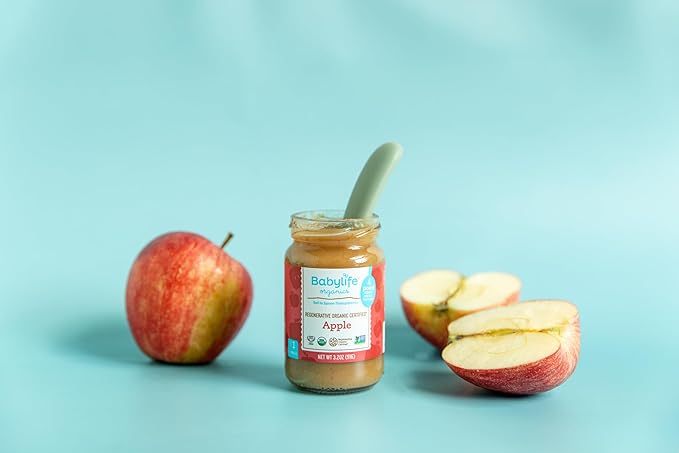 Babylife Organics Stage 1 – Heavy Metal Safe, Organic Baby Food - Apple, 3.2 Ounce Jar (12 Pack)