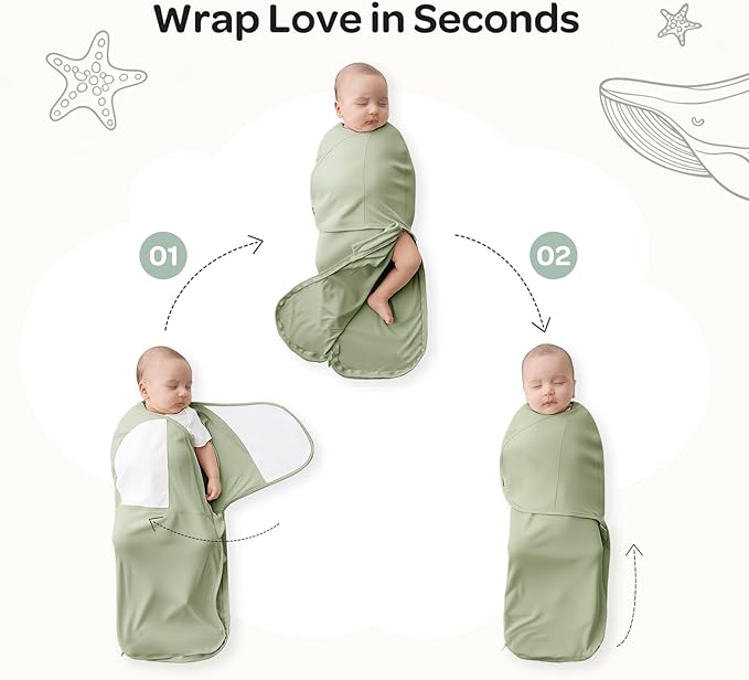 Momcozy Swaddles for Newborns, Quiet Fastener Swaddle for Infant 0-3 Months | - Image 6