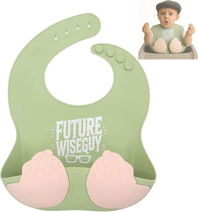 Teasin' Teethers Funny Italian Silicone Baby Bib by Unknown