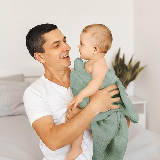 lulumoon Muslin Swaddle Blanket Baby: Cotton Receiving Wrap - Image 6