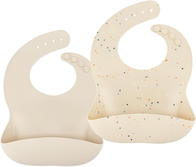 Silicone Bib Set of 2, Waterproof, by avaoliver