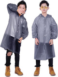 Kids Rain Jacket, 2 Pack Rain Ponchos by Makonus