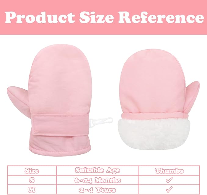 Sarfel Toddler Mittens Waterproof Toddler Gloves Baby Winter Mittens Toddler - Image 6