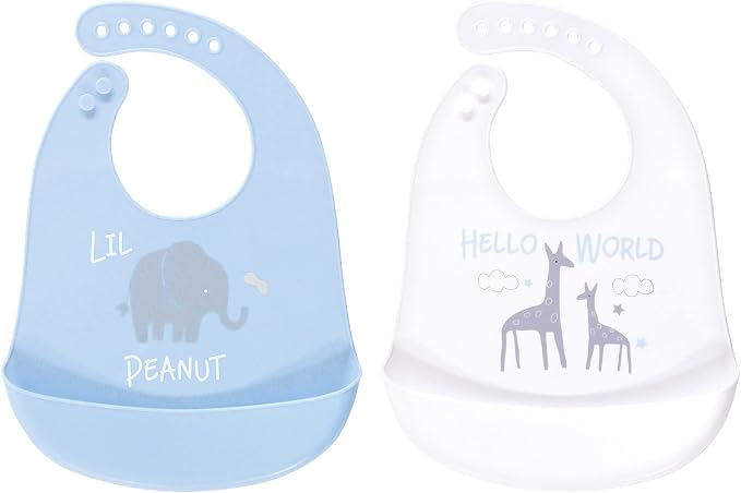 Luvable Friends Unisex Baby Silicone Bibs by Luvable+Friends