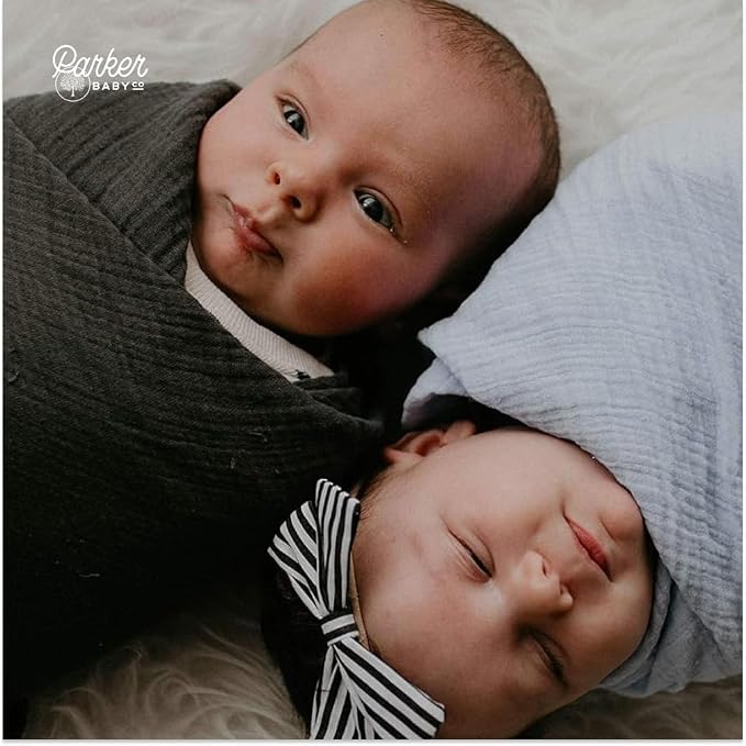 Parker Baby Co. Soft Muslin Baby Swaddle Blankets, 3 Pack - Image 6