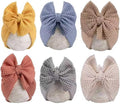 Baby Girls Hair Bow Turban Hat 6PCS Set, Top Bowknot Head Wrap Beanie India Caps by Esumun