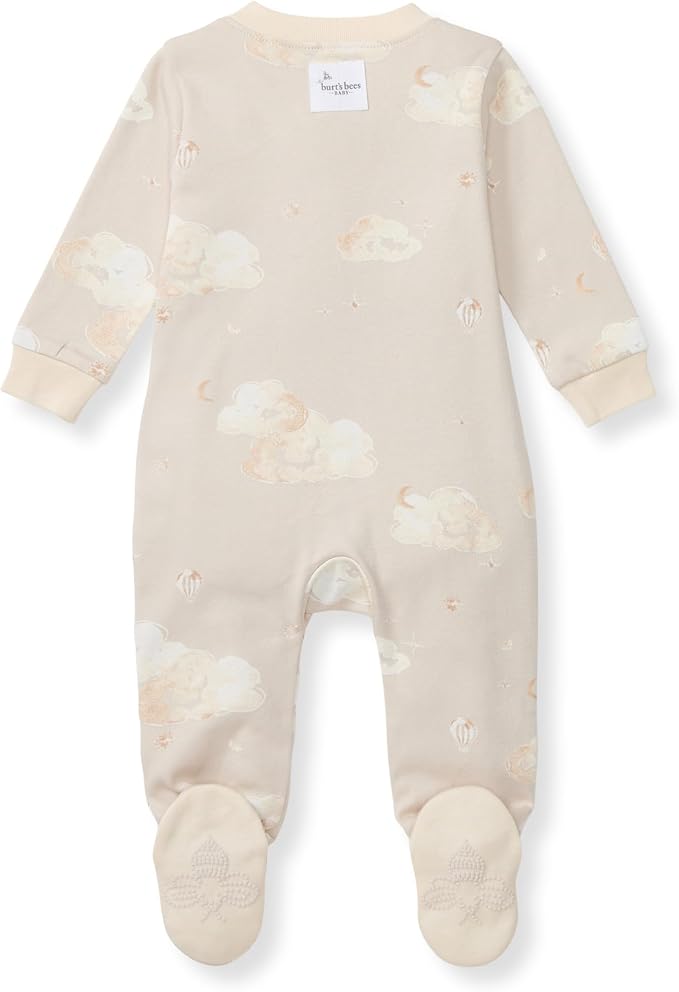 Burt's Bees Baby Boys' Organic Cotton, Sleep and Play Footed Pajamas | Easy zip - Image 2