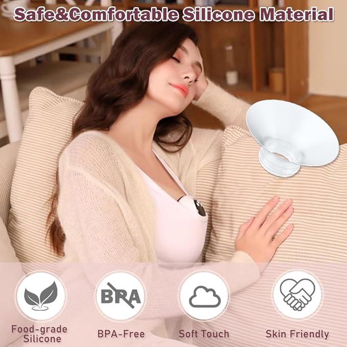 Flange Insert 19mm 6pcs Compatible with Momcozy M5/M9/M6/S12 Pro/V1 Pro/V2 Pro,for Spectra/Medela/MomMed/eufy/Lansinoh/Elvie Breast Pump, Fit for 24mm Flange/Shield of Most Pumps, Breastfeeding Parts