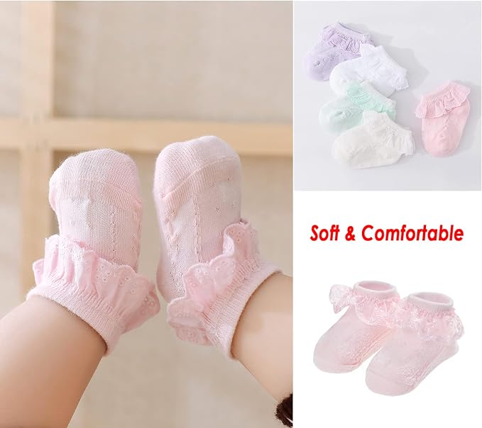 Marchare Baby Lace Socks 3 Pack - Image 2