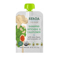 Kekoa Foods Shawarma, Artichoke & Cauliflower Baby Food Purée | 100% USDA Certified-Organic Vegetarian | Organic, Non-GMO, Gluten-Free, Vegan | Flavorful & Nutritious First Food for Babies | 3.5 oz