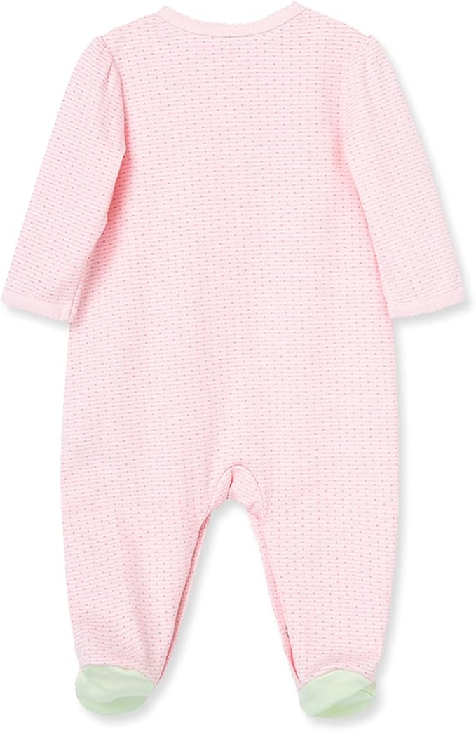 Little Me Clothes for Baby Girls' 100% Cotton Scratch-Free Tag Footie Sleeper - Image 2