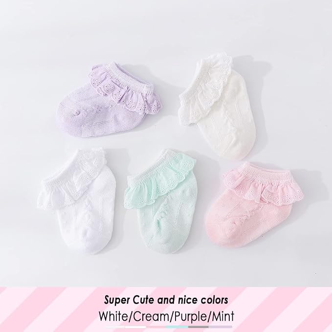 Marchare Baby Lace Socks 3 Pack - Image 4