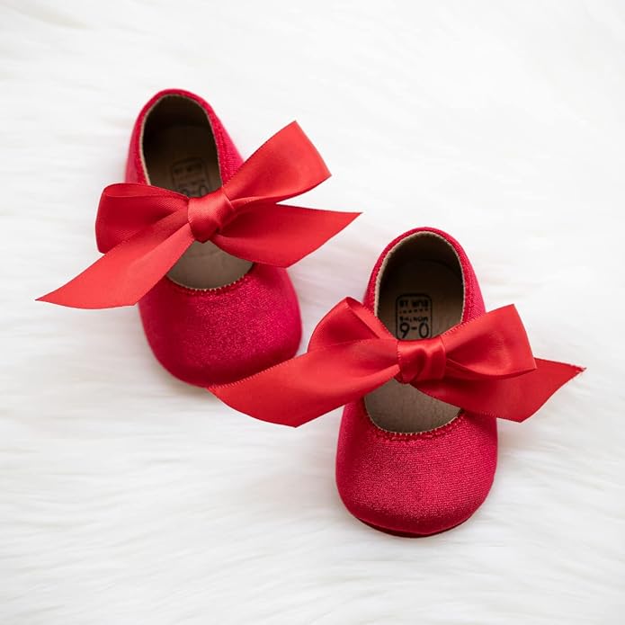KIDSUN Infant Baby Girls Mary Jane Shoes Non-Slip Rubber Sole Ballet Slippers - Image 5