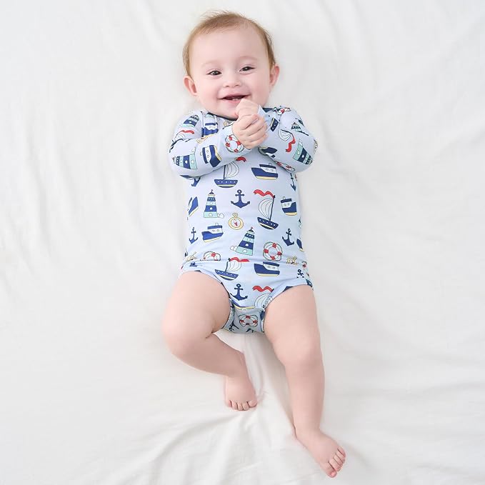 pureborn Baby Girls Boys Bodysuit Super Soft Cotton Romper 0-24 Months | - Image 3