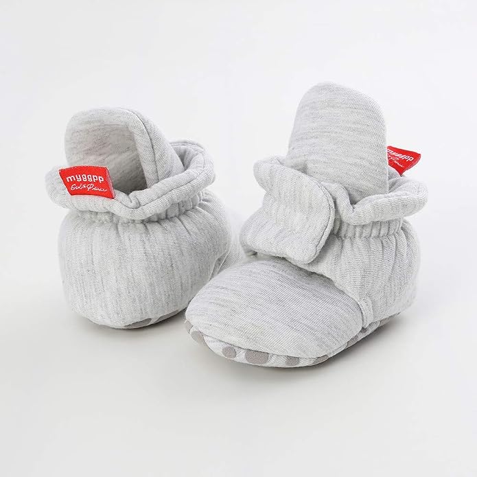 Infant Baby Boys Girls Cozy Fleece Booties Stay on Slippers Non Slip Soft - Image 4