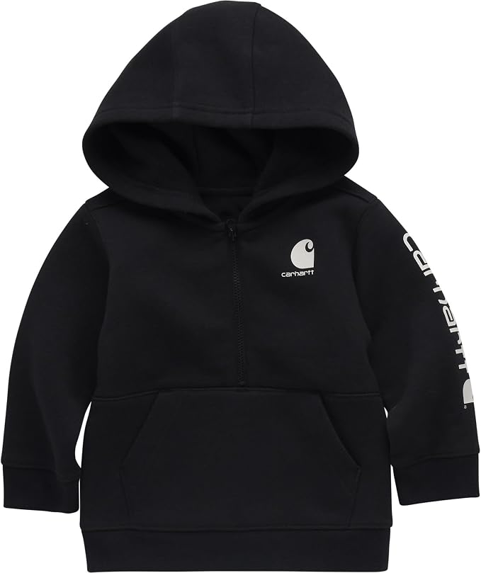Carhartt Boys Half-Zip Hooded Pullover Sweatshirt | Cotton Jersey | Rib-Knit by Carhartt