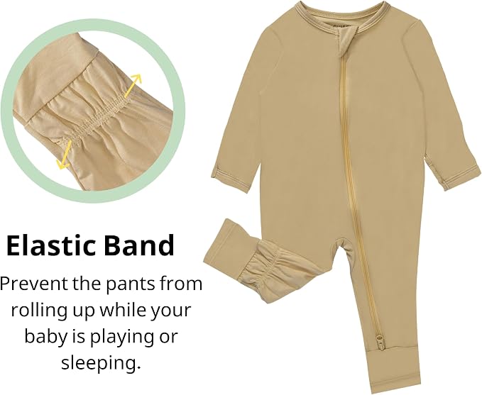 GUISBY Baby Rayon Footless Snug Sleepers, 2-Way Zip Footless Pajamas 3-Pack | - Image 3