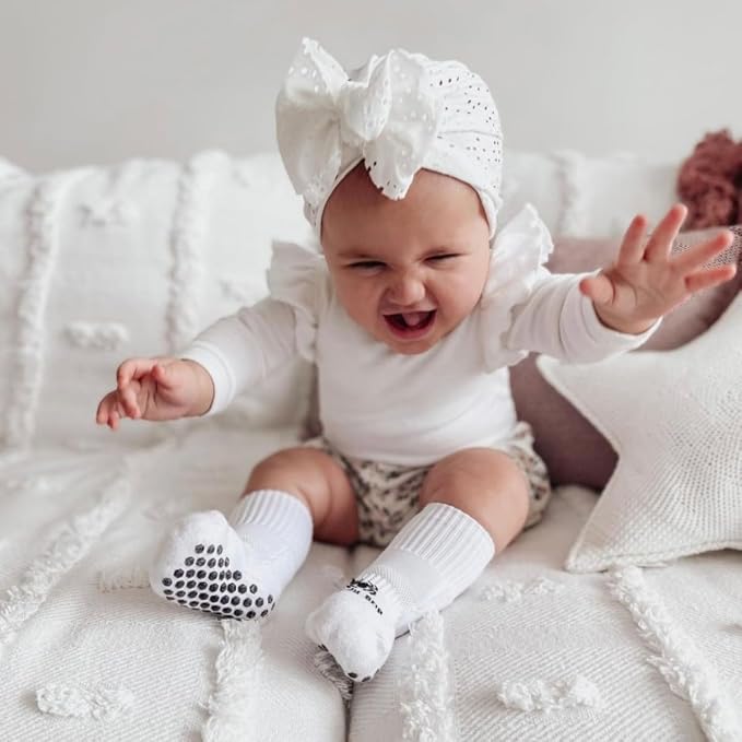 Baby Girls Hair Bow Turban Hat 6PCS Set, Top Bowknot Head Wrap Beanie India Caps - Image 8