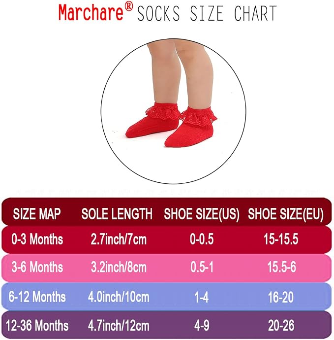 Marchare Baby Lace Socks 3 Pack - Image 7