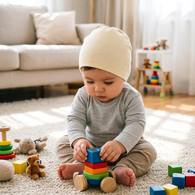 DRESHOW BQUBO 8 Pack Baby Newborn Hats Infant Toddler Kid Hats Soft Nursery - Image 2