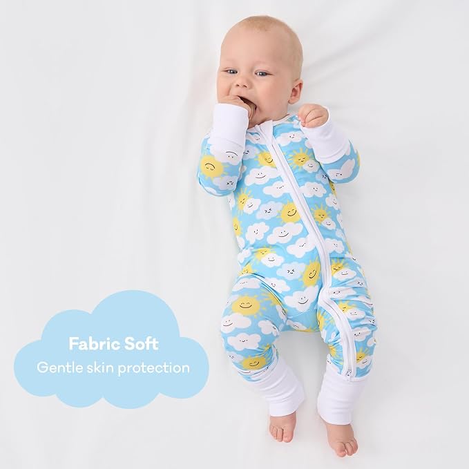 pureborn Baby Sleeper Viscose from Bamboo Zipper Footies 0-24 Months - Image 3