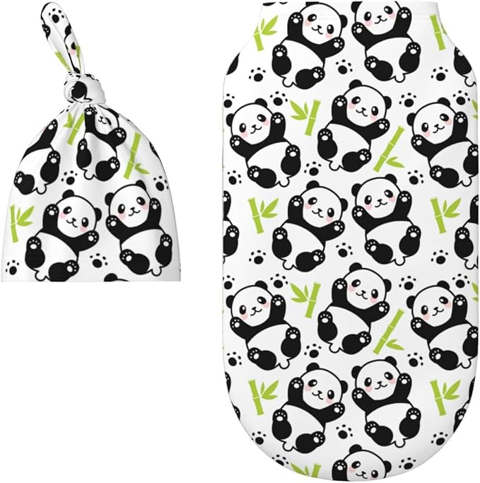 Panda Swaddle Blankets Soft Receiving Blanket Baby Swaddle Wrap - Image 3